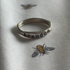 Silver Personalized Name Ring ( Brandon ) 925